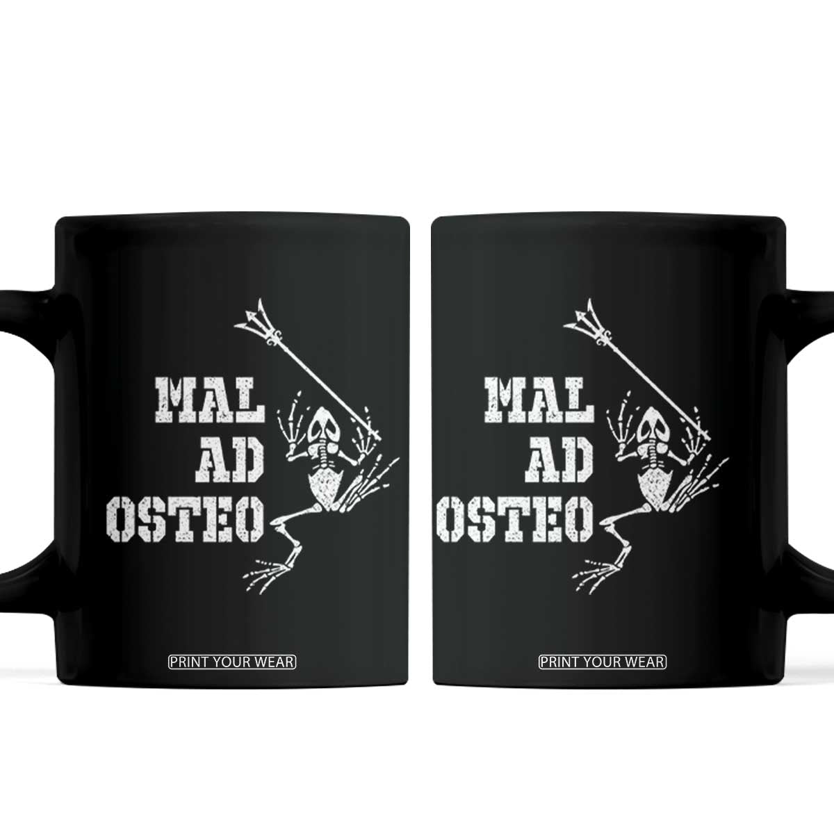 US Navy Military Frogmen Coffee Mug Mal Ad Osteo Veteran Frog Skeleton