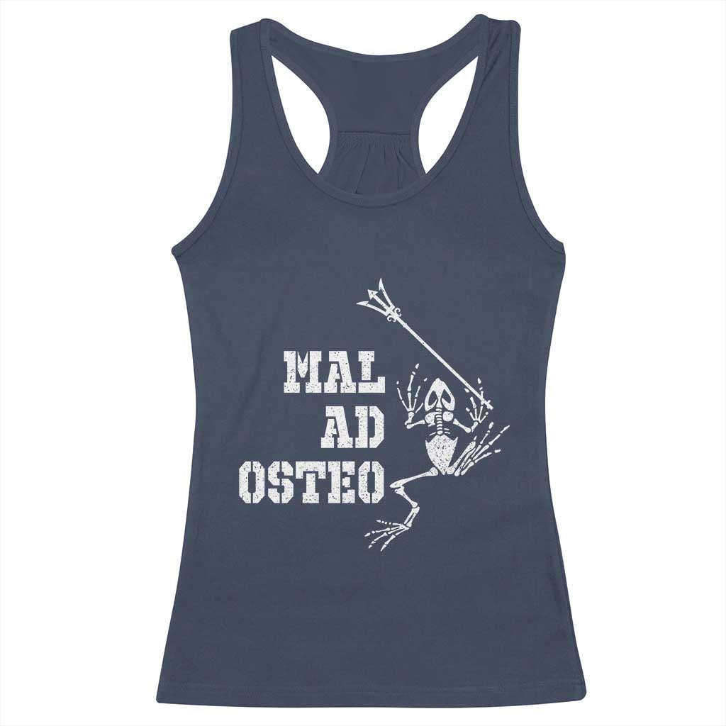 US Navy Military Frogmen Racerback Tank Top Mal Ad Osteo Veteran Frog Skeleton