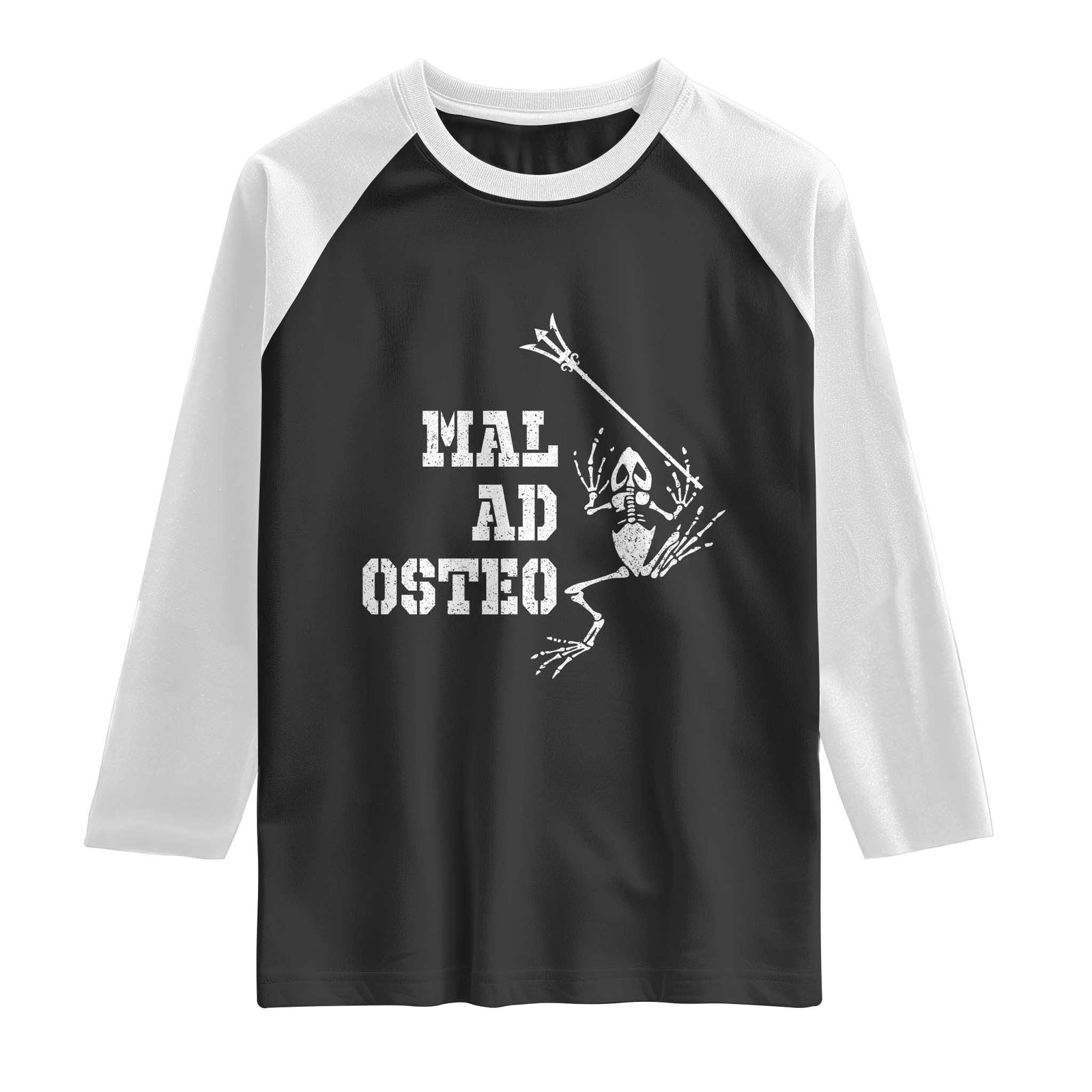US Navy Military Frogmen Raglan Shirt Mal Ad Osteo Veteran Frog Skeleton