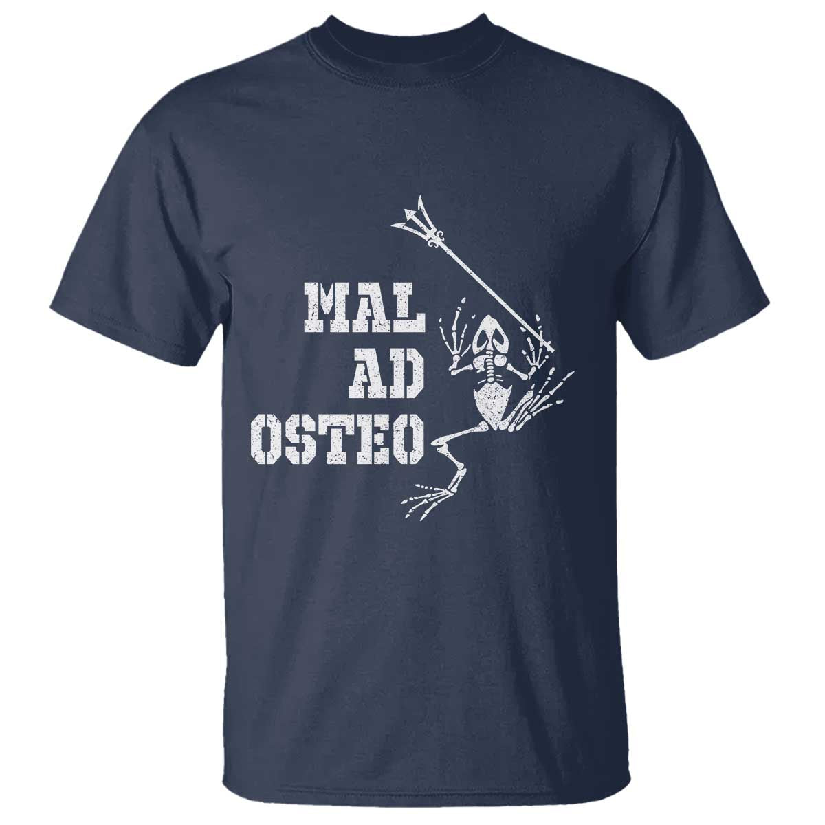 US Navy Military Frogmen T Shirt Mal Ad Osteo Veteran Frog Skeleton