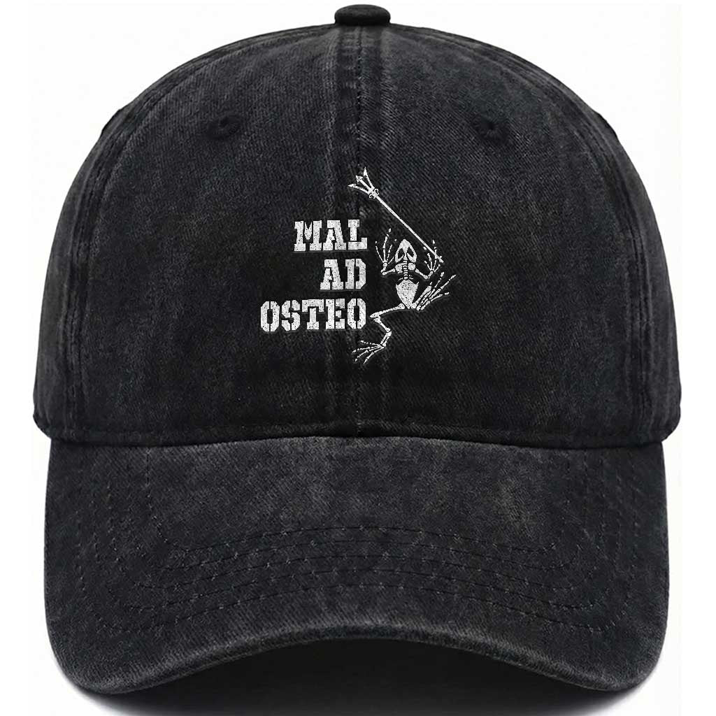 US Navy Military Frogmen Washed Cotton Baseball Cap Mal Ad Osteo Veteran Frog Skeleton