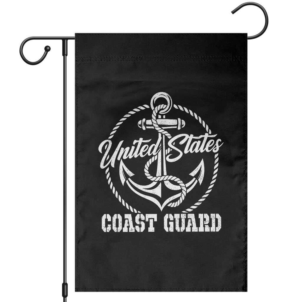 US Coast Guard Military Veteran Garden Flag Vintage Anchor Armed Forces Branch