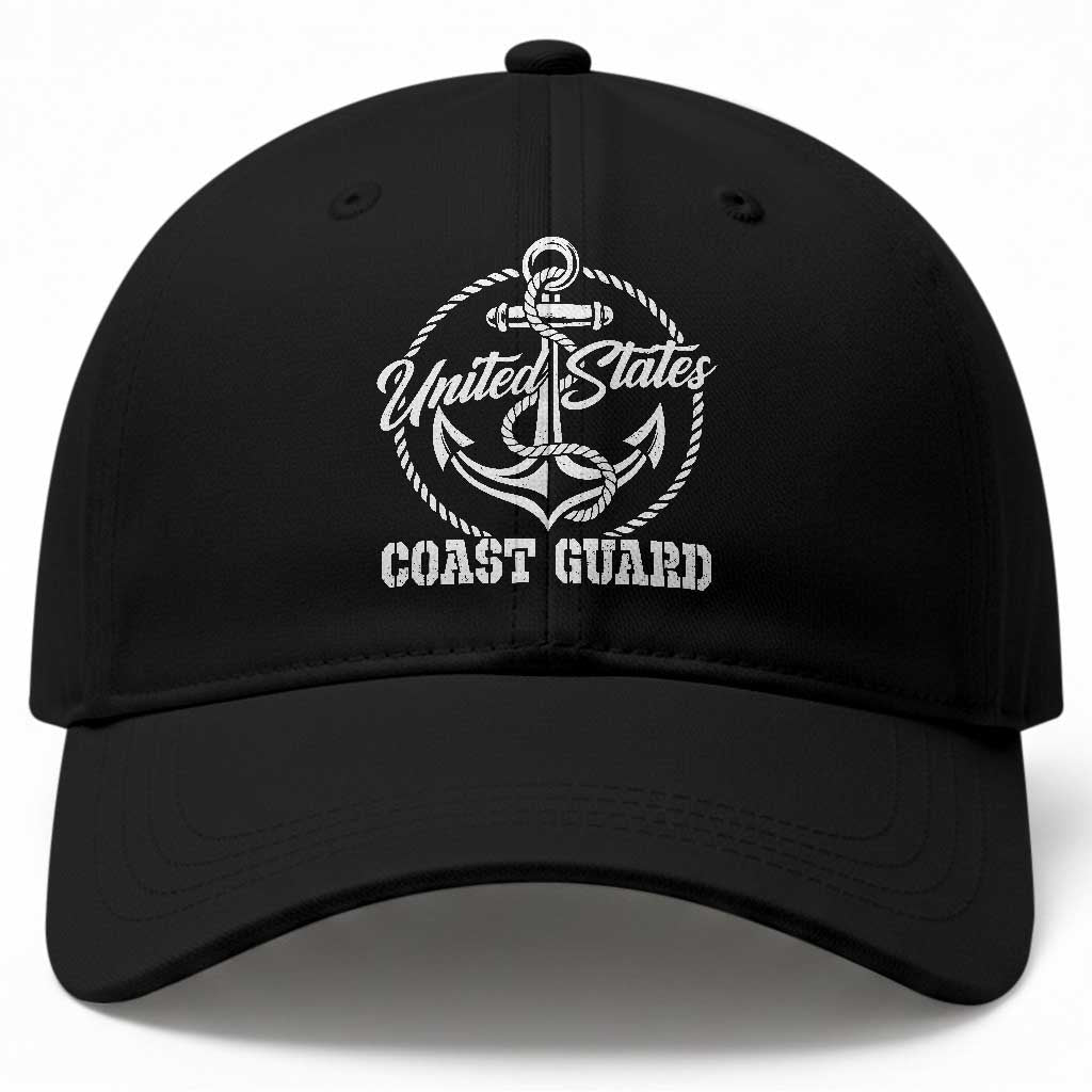 US Coast Guard Military Veteran Baseball Cap Vintage Anchor Armed Forces Branch