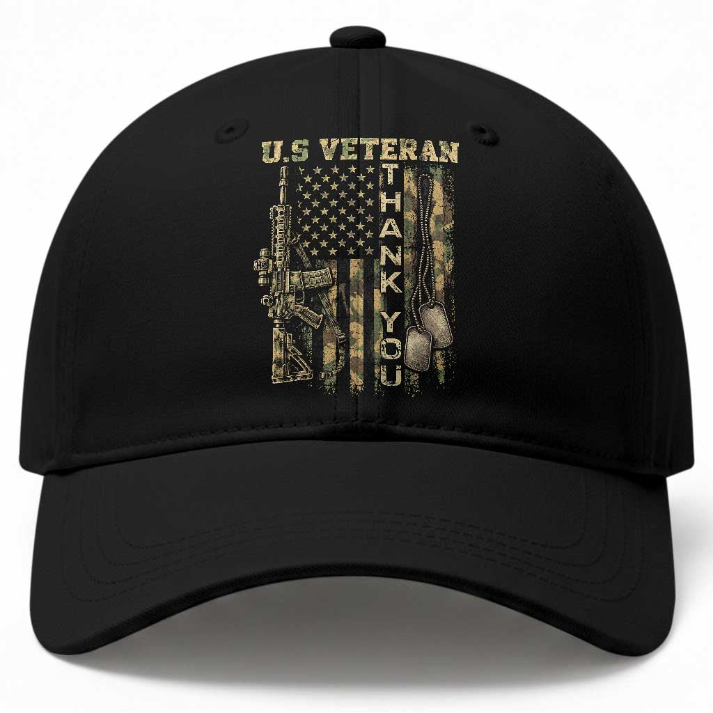 Thank You US Veteran Baseball Cap Patriotic Military Veterans Day Camo American Flag