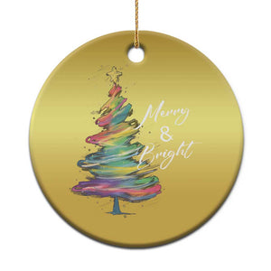 Xmas Christmas Ornament Merry And Bright Colorful Xmas Tree TS11 Print Your Wear