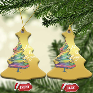 Xmas Christmas Ornament Merry And Bright Colorful Xmas Tree TS11 Christmas Tree Gold Print Your Wear