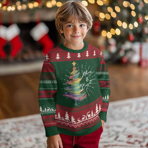 Xmas Ugly Christmas Sweater Merry And Bright Colorful Xmas Tree TS11 Christmas Print Your Wear