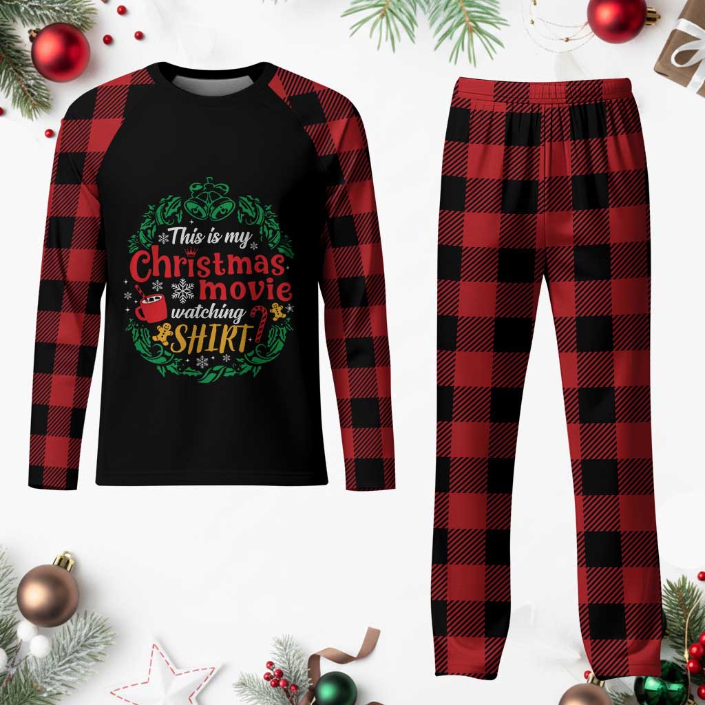 This Is My Xmas Movie Watching Shirt Plaid Pajama Set Gingerbread Cocoa TS11 Buffalo Plaid Print Your Wear