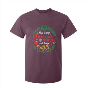 This Is My Christmas Movie Watching Shirt T Shirt For Kid Gingerbread Cocoa TS11 Maroon Print Your Wear