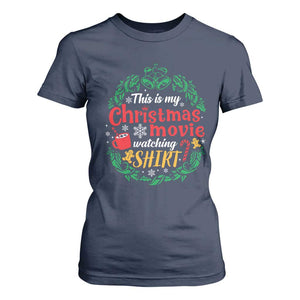 This Is My Christmas Movie Watching Shirt T Shirt For Women Gingerbread Cocoa TS11 Navy Print Your Wear