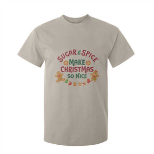 Funny Christmas Baking T Shirt For Kid Sugar And Spice Make Christmas So Nice Gingerbread TS11 Sand Print Your Wear