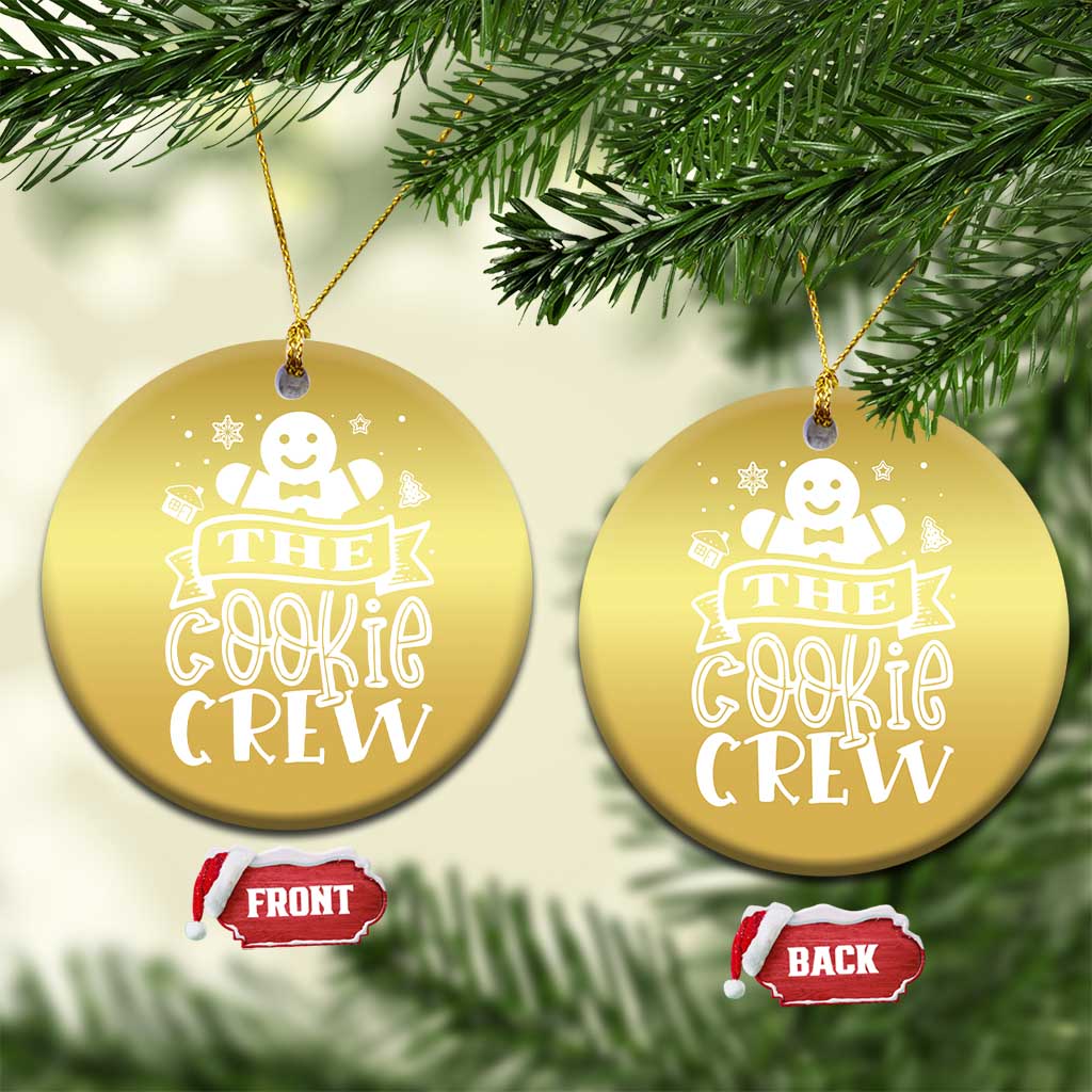 Funny The Cookie Crew Christmas Ornament Christmas Baking Team Gingerbread TS11 Circle Gold Print Your Wear