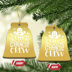 Funny The Cookie Crew Christmas Ornament Christmas Baking Team Gingerbread TS11 Bell Flake Gold Print Your Wear