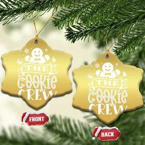 Funny The Cookie Crew Christmas Ornament Christmas Baking Team Gingerbread TS11 Snow Flake Gold Print Your Wear