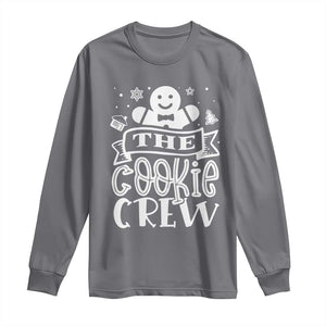 Funny The Cookie Crew Long Sleeve Shirt Christmas Baking Team Gingerbread TS11 Charcoal Print Your Wear