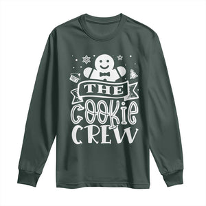 Funny The Cookie Crew Long Sleeve Shirt Christmas Baking Team Gingerbread TS11 Dark Forest Green Print Your Wear