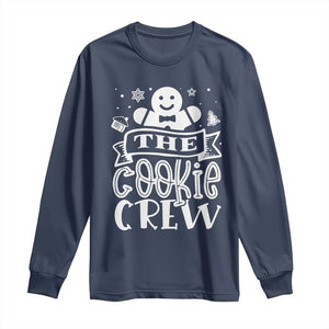 Funny The Cookie Crew Long Sleeve Shirt Christmas Baking Team Gingerbread TS11 Navy Print Your Wear