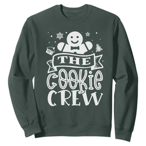 Funny The Cookie Crew Sweatshirt Christmas Baking Team Gingerbread TS11 Dark Forest Green Print Your Wear