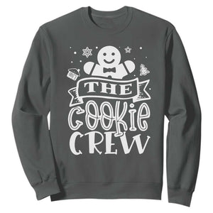 Funny The Cookie Crew Sweatshirt Christmas Baking Team Gingerbread TS11 Dark Heather Print Your Wear