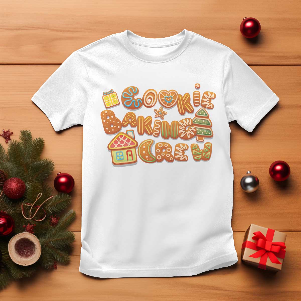 Funny Christmas Baking T Shirt Cookie Baking Crew Family Matching TS11 White Print Your Wear