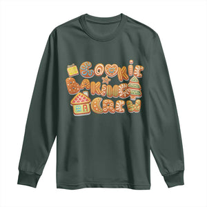 Funny Christmas Baking Long Sleeve Shirt Cookie Baking Crew Family Matching TS11 Dark Forest Green Print Your Wear