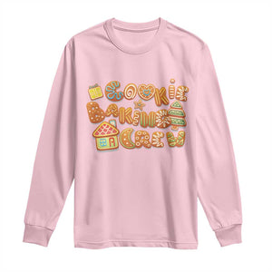 Funny Christmas Baking Long Sleeve Shirt Cookie Baking Crew Family Matching TS11 Light Pink Print Your Wear