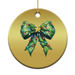 Funny Christmas Coquette Christmas Ornament Green Xmas Tree Bow TS11 Print Your Wear