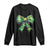 Funny Christmas Coquette Long Sleeve Shirt Green Xmas Tree Bow TS11 Black Print Your Wear