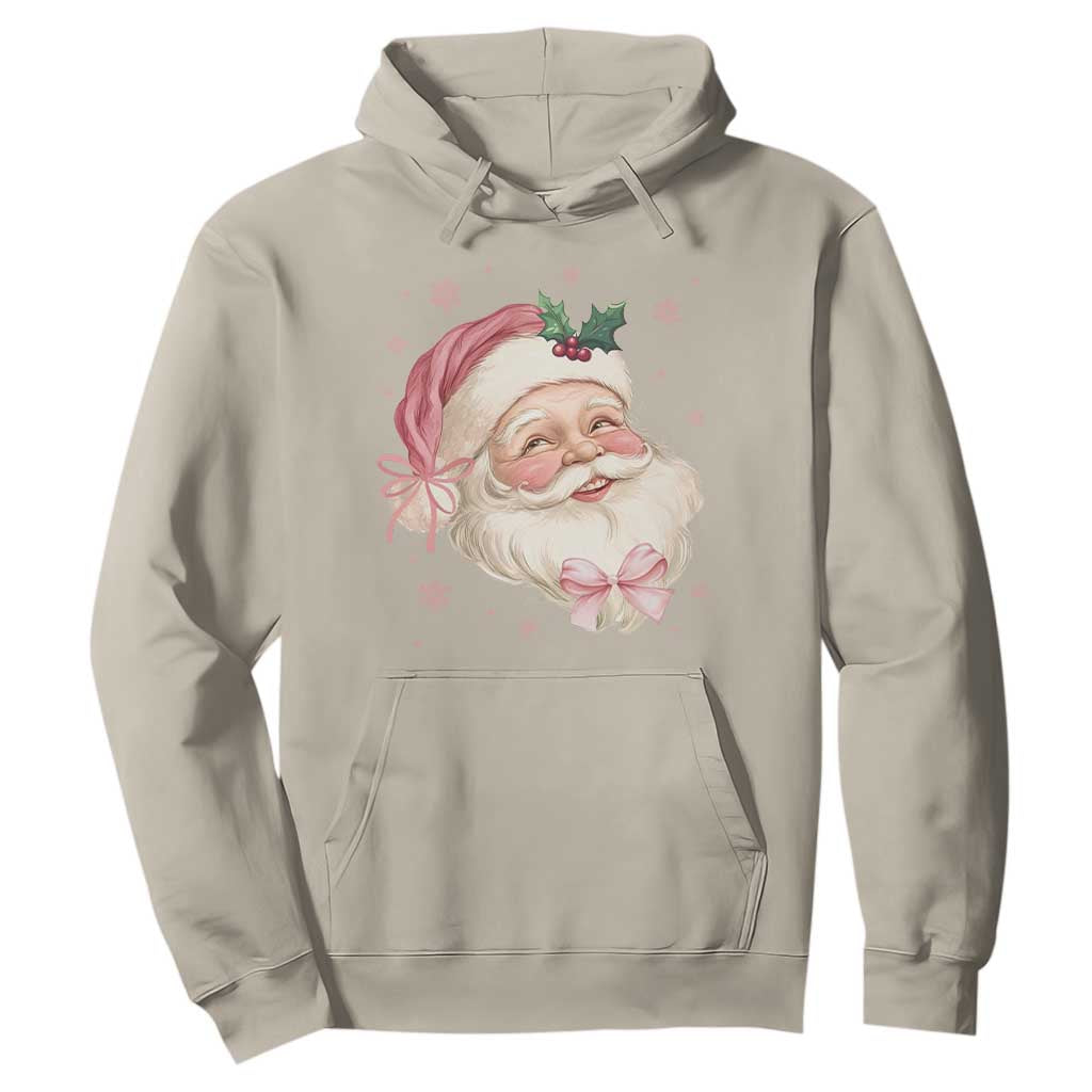 Christmas Coquette Pink Santa Bow Hoodie TS11 Sand Print Your Wear