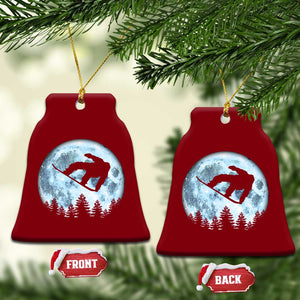 Snowboard Moon Snowboarding Winter Sports Ceramic Ornament TS11 Print Your Wear
