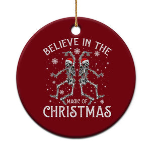 Funny Believe In The Magic Of Christmas Ceramic Ornament Xmas Skeleton TS11 1pc Red Print Your Wear