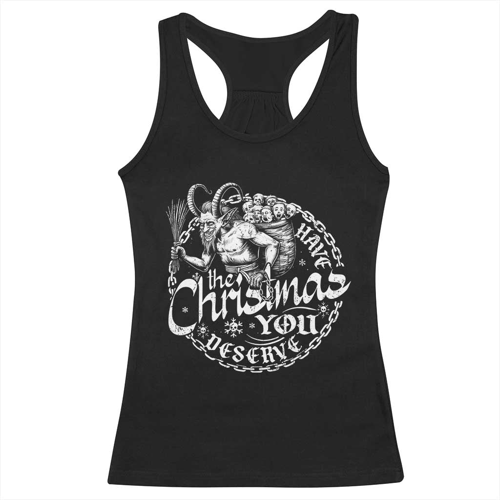 Nordic Christmas Krampus Racerback Tank Top Have The Christmas You Deserve Horror Xmas TS11 Black Print Your Wear