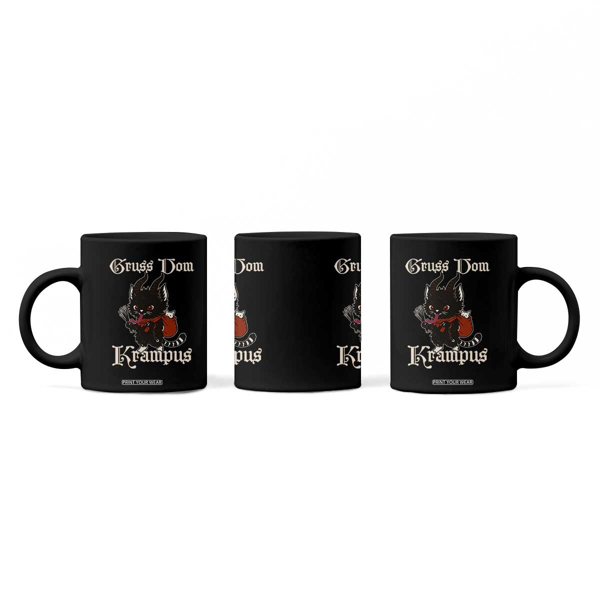 Christmas Krampus Cat Coffee Mug Gruss Vom Krampus Pagan Yule Xmas TS11 Print Your Wear