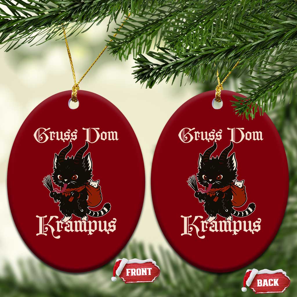 Christmas Krampus Cat Ceramic Ornament Gruss Vom Krampus Pagan Yule Xmas TS11 Print Your Wear