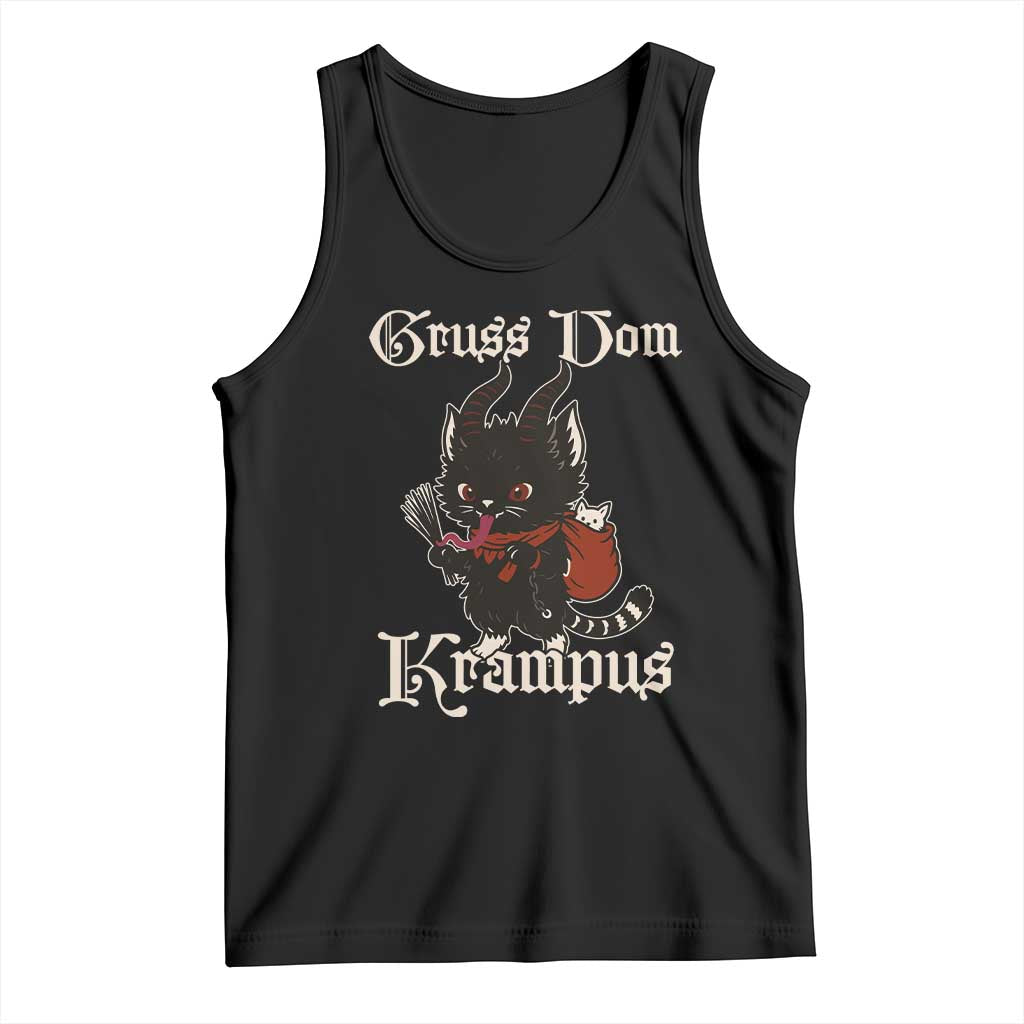 Christmas Krampus Cat Tank Top Gruss Vom Krampus Pagan Yule Xmas TS11 Black Print Your Wear