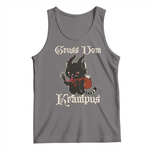 Christmas Krampus Cat Tank Top Gruss Vom Krampus Pagan Yule Xmas TS11 Deep Heather Print Your Wear