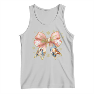Jesus Christmas Coquette Bow Nativity Bible Verse Christian Tank Top TS11 Ash Print Your Wear