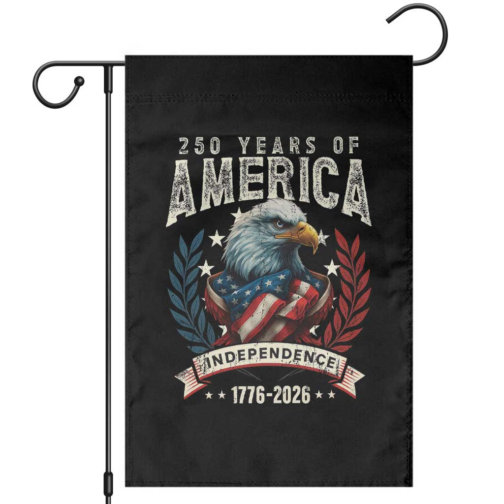 250 Years Of America Garden Flag 250th American Anniversary Independence Bald Eagle TS11 Black Print Your Wear