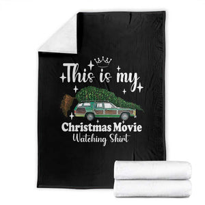 This Is My Christmas Movie Watching Throw Blanket Vintage Xmas Tree Car TS11 Black Print Your Wear