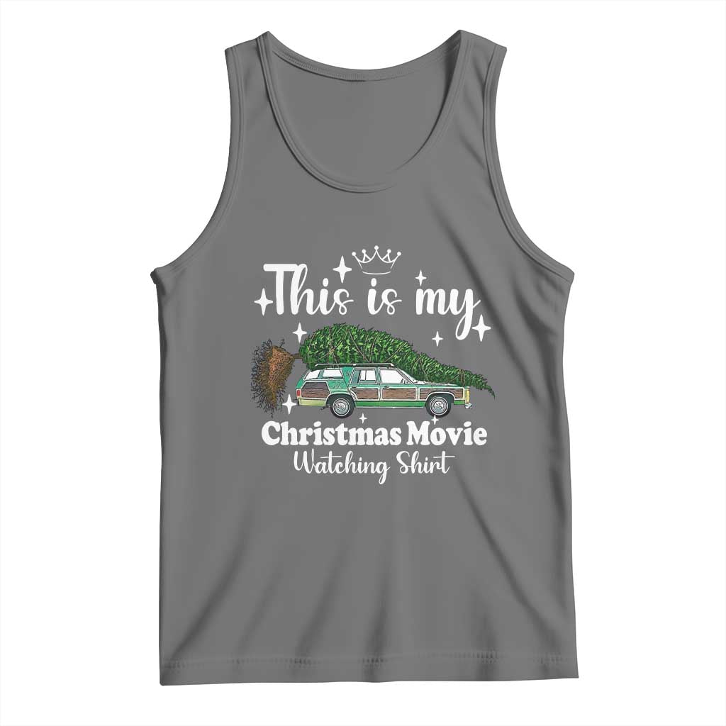 This Is My Christmas Movie Watching Tank Top Vintage Xmas Tree Car TS11 Black Heather Print Your Wear