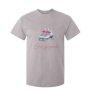 Figure Skater T Shirt For Kid Go Figure Coquette Pink Bow Ice Skating TS11 Ice Gray Print Your Wear