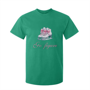 Figure Skater T Shirt For Kid Go Figure Coquette Pink Bow Ice Skating TS11 Irish Green Print Your Wear