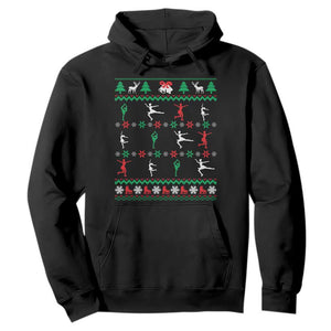 Funny Christmas Figure Ice Skating Skater Hoodie TS11 Black Print Your Wear