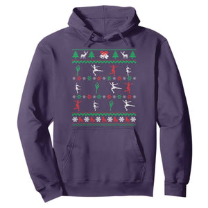 Funny Christmas Figure Ice Skating Skater Hoodie TS11 Purple Print Your Wear