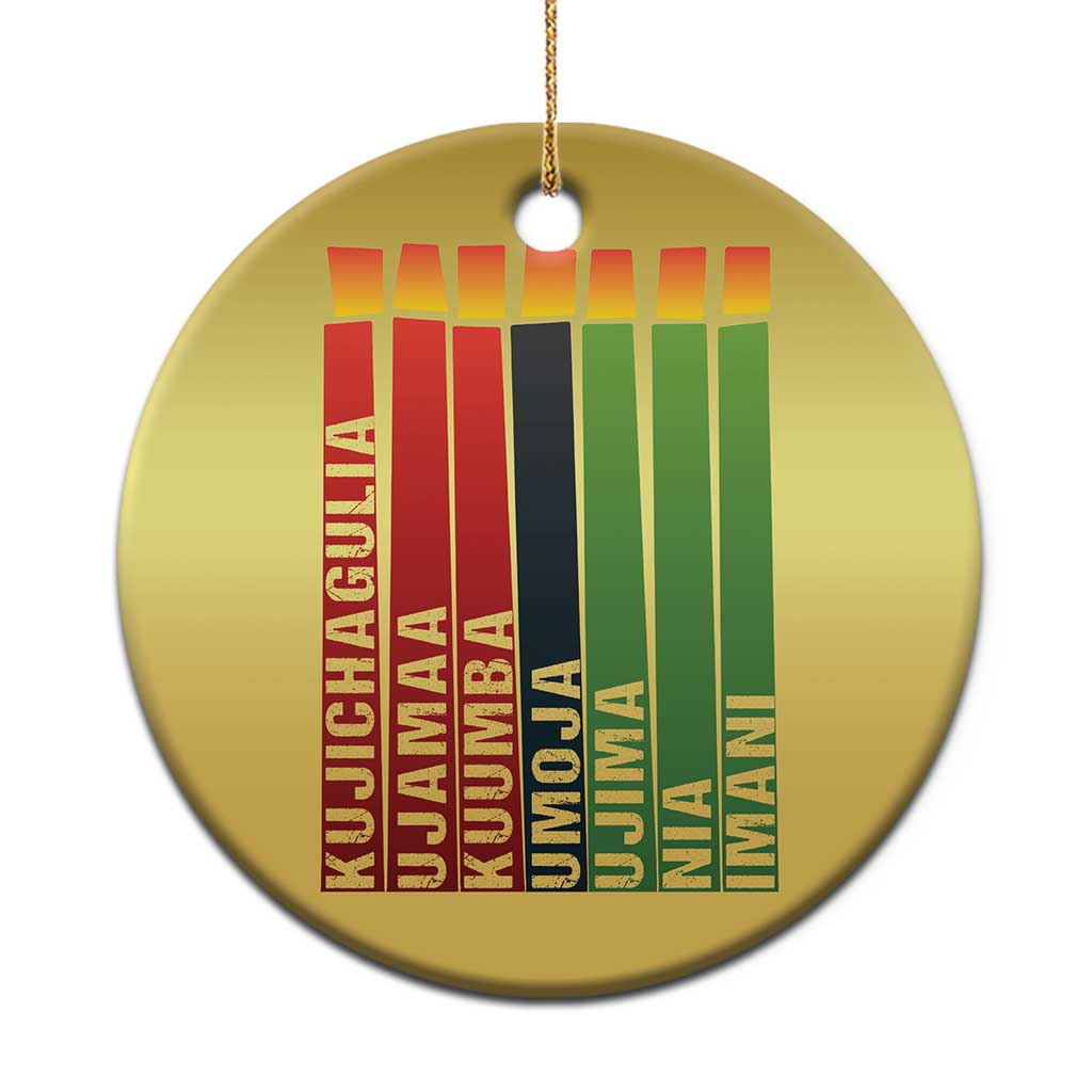 The 7 Principles Of Kwanzaa Christmas Ornament Kinara Candles African Heritage TS11 Print Your Wear