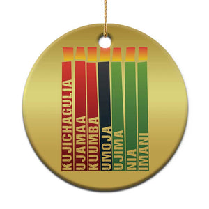 The 7 Principles Of Kwanzaa Christmas Ornament Kinara Candles African Heritage TS11 Print Your Wear