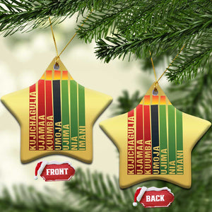 The 7 Principles Of Kwanzaa Christmas Ornament Kinara Candles African Heritage TS11 Star Gold Print Your Wear