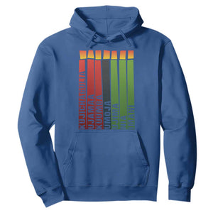 The 7 Principles Of Kwanzaa Hoodie Kinara Candles African Heritage TS11 Royal Blue Print Your Wear