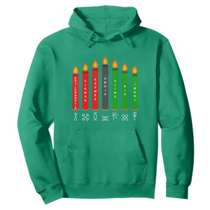 Nguzo Saba Symbols The 7 Principles Of Kwanzaa Hoodie Kinara Candles Symbol TS11 Irish Green Print Your Wear