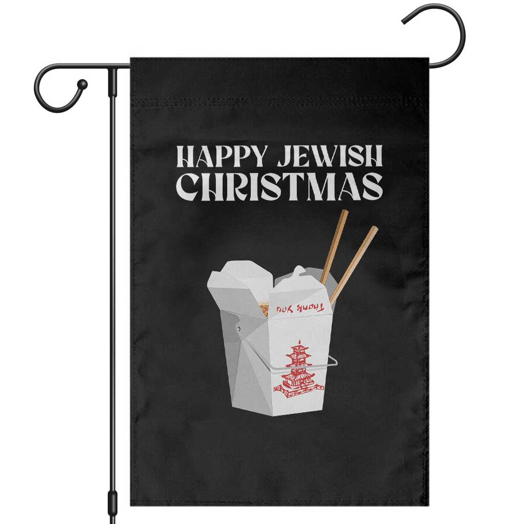 Happy Jewish Christmas Garden Flag Chinese Noodle Asian Take Out TS11 Black Print Your Wear